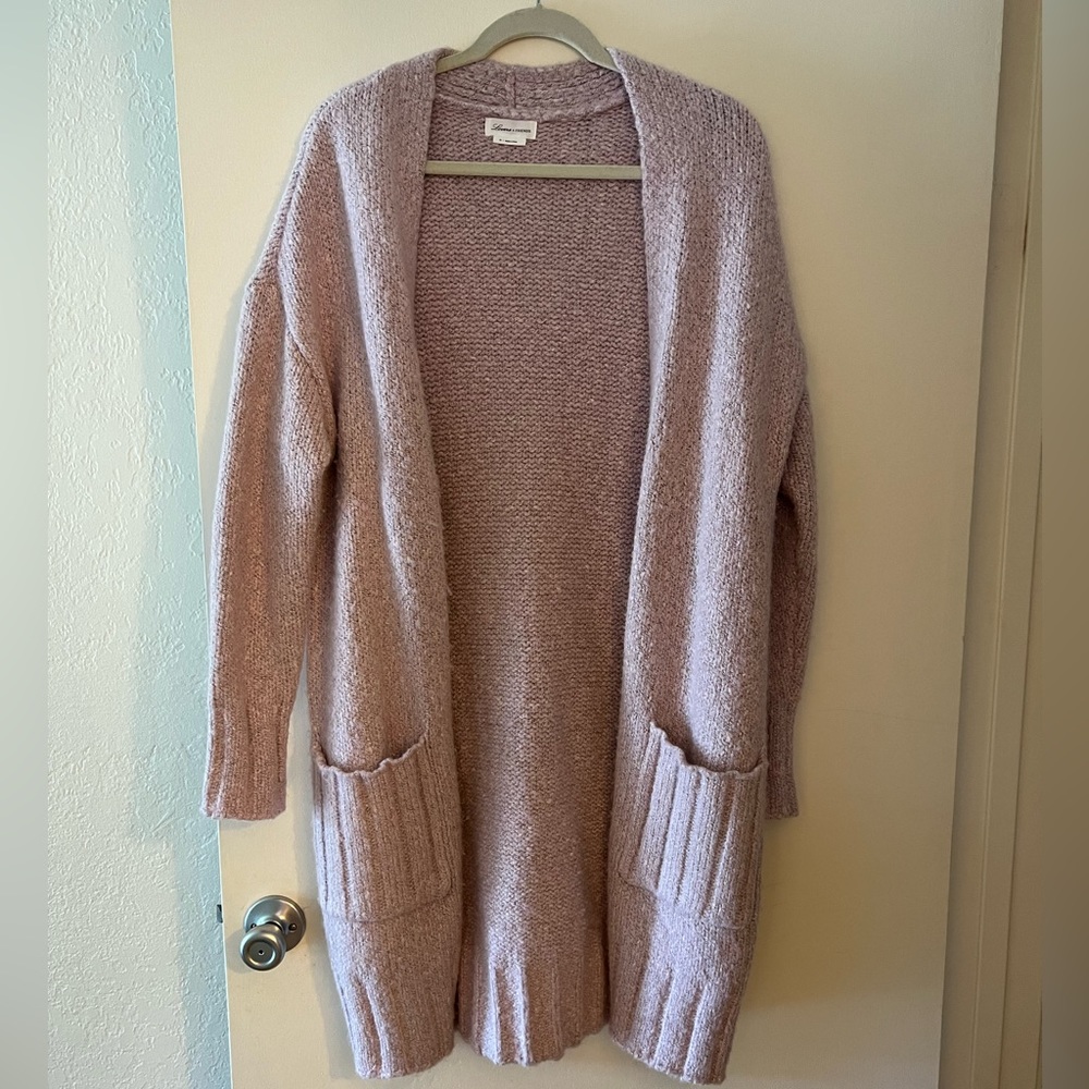 Lavender Lovers + Friends Knit Cardigan